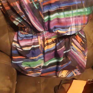 Low cut multi colored top